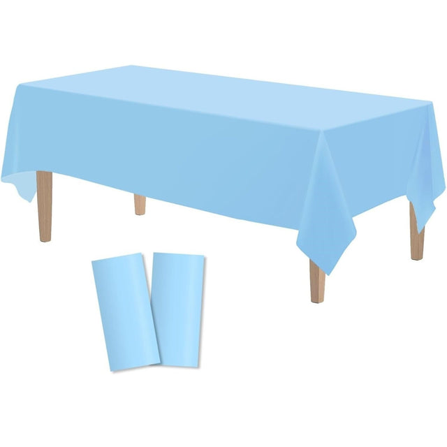 Large Blue Rectangular Table Cloth Cover - Reusable & Washable (137x274cm)