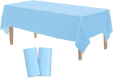 Large Blue Rectangular Table Cloth Cover - Reusable & Washable (137x274cm)