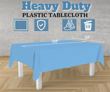 Large Blue Rectangular Table Cloth Cover - Reusable & Washable (137x274cm)