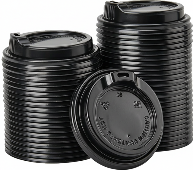 1000x 80mm Plastic Disposable Coffee Cup Sip Lids for 8oz/10oz Cups (Bulk)