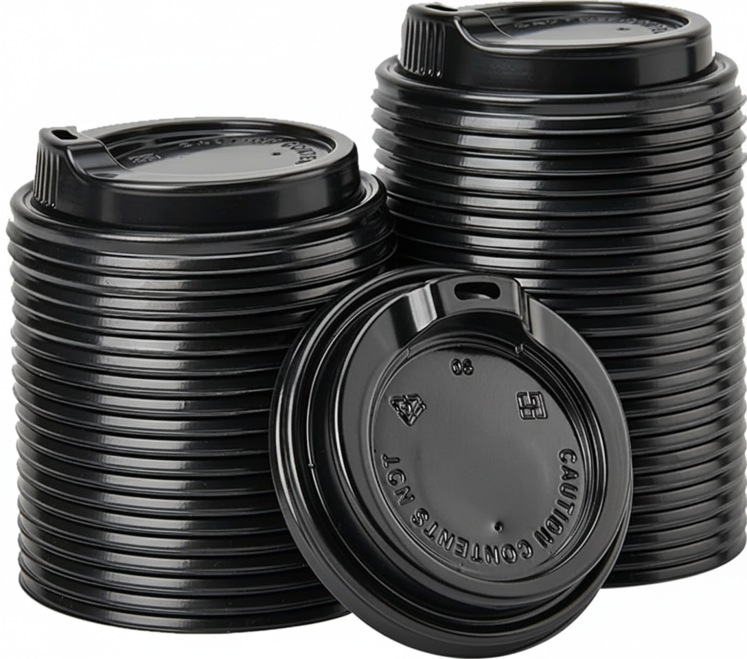 1000x 80mm Plastic Disposable Coffee Cup Sip Lids for 8oz/10oz Cups (Bulk)