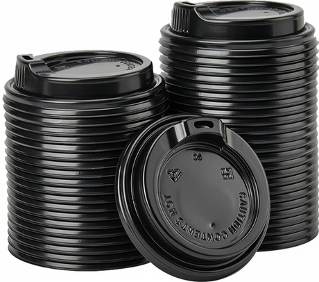 1000x 80mm Plastic Disposable Coffee Cup Sip Lids for 8oz/10oz Cups (Bulk)