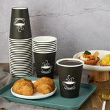540x 8oz Paper Disposable Coffee Cups with Lids for Takeaway (Bulk Pack)