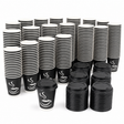 540x 8oz Paper Disposable Coffee Cups with Lids for Takeaway (Bulk Pack)