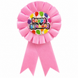 Girls Happy Birthday Rosette Badge - Light Pink (Award Ribbon/Brooch)