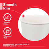 1000x 12oz White Paper Disposable Coffee Cups for Takeaway (Bulk)