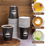 360x 12oz Paper Disposable Coffee Cups with Lids for Takeaway (Bulk)