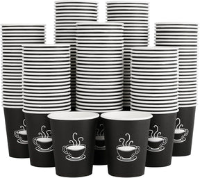 720x 12oz Paper Disposable Coffee Cups for Takeaway (Bulk)