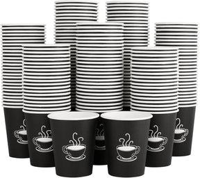 1000x 12oz Paper Disposable Coffee Cups for Takeaway (Bulk)