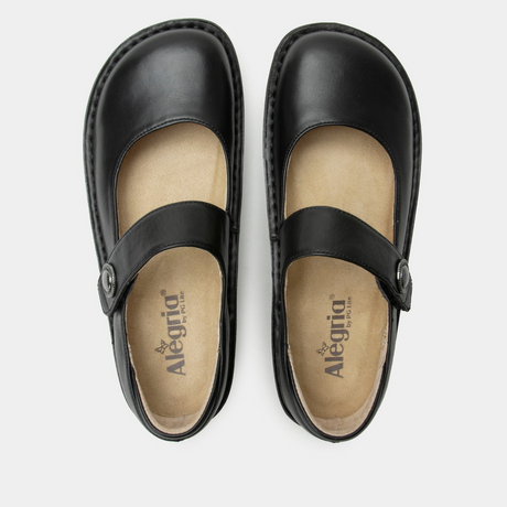 Alegria Paloma Womens Mary Jane Shoes - Black Nappa (Slip-On Nursing Clogs w/Arch Support)