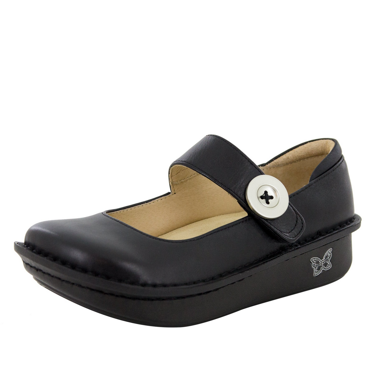 ALEGRIA Paloma Nursing Shoes Slip On Womens Work Working Hospitality - Black Nappa