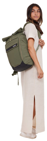 THULE Paramount 24L Rolltop Backpack Bag w/ 16" Laptop Padded Compartment in Olive Green