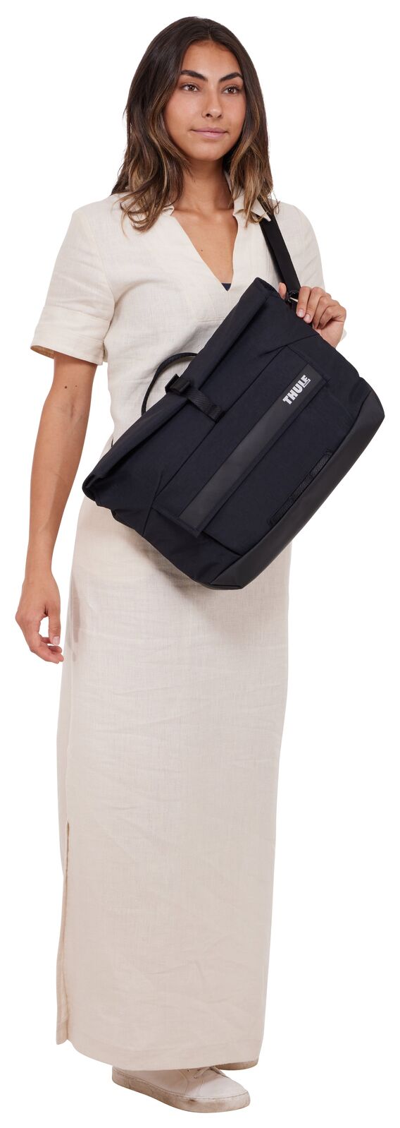 THULE Paramount 14L Rolltop Crossbody Sling Bag w/ 14" Laptop Padded Sleeve in Black