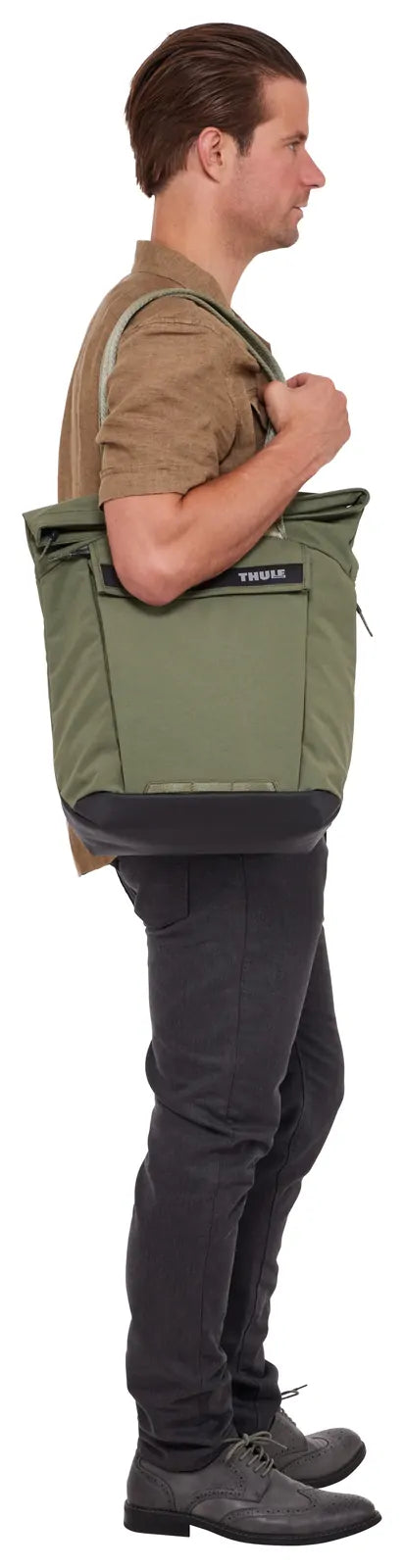 THULE Paramount 22L Water-Resistant Tote Bag w/ 16" Laptop Sleeve in Olive Green