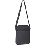 Pierre Cardin Mens Italian Leather iPad Crossbody Bag - Black (with Nylon Trim)
