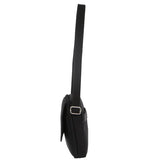 Pierre Cardin Mens Soft Italian Leather Business Crossbody Travel Bag - Black