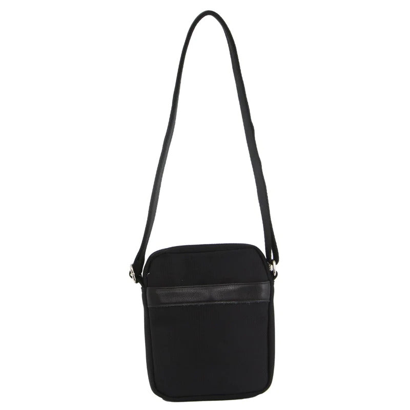 Pierre Cardin Mens Soft Italian Leather Business Crossbody Travel Bag - Black