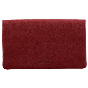 Pierre Cardin Womens Genuine Leather Bi-Fold RFID Purse Wallet - Red