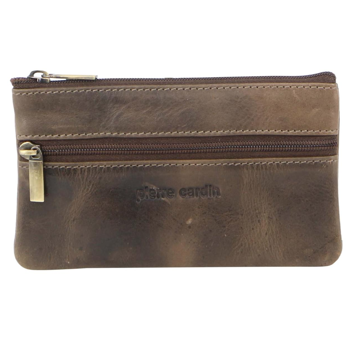 Pierre Cardin Womens Genuine Leather RFID Coin Purse Wallet - Mushroom