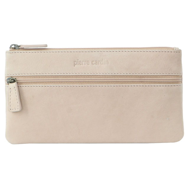 Pierre Cardin Ladies Womens Genuine Soft Leather Wallet Purse - Light Pink