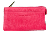 Pierre Cardin Womens Soft Italian Leather Coin Purse Holder Wallet - Hot Pink