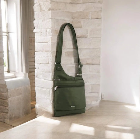 Pierre Cardin RFID Cross Body Bag Travel Anti-Theft Slash Proof - Black