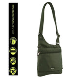 Pierre Cardin RFID Cross Body Bag Travel Anti-Theft Slash Proof - Black