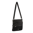 Pierre Cardin Nylon Cross Body RFID Anti-Theft Slash Proof Bag - Black