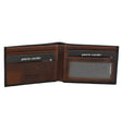 Pierre Cardin Mens Leather RFID Italian Two-Tone Wallet - Black Cognac