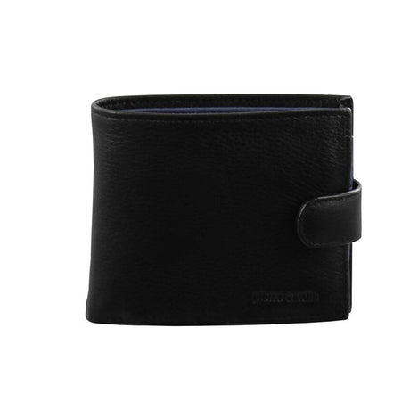 Pierre Cardin Mens Italian Leather Two Tone Wallet - Black Navy