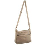 Pierre Cardin Nylon Cross Body RFID Slash Proof Travel Bag - Taupe