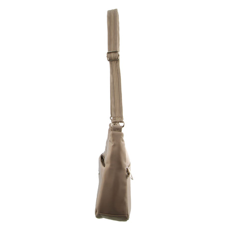 Pierre Cardin Nylon Cross Body RFID Slash Proof Travel Bag - Taupe