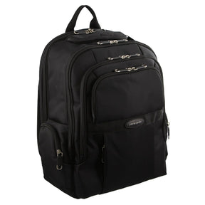 Pierre Cardin 30L Large Padded Travel Backpack - Black (w/ 13" Laptop Sleeve)