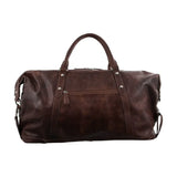 Pierre Cardin Rustic Leather Travel Business Trip Bag Overnight - Chocolate