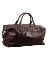 Pierre Cardin Rustic Leather Travel Business Trip Bag Overnight - Chocolate