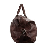 Pierre Cardin Rustic Leather Travel Business Trip Bag Overnight - Chocolate