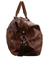 Pierre Cardin Rustic Leather Overnight Travel Bag - Cognac (Business Trip)