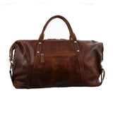 Pierre Cardin Rustic Leather Overnight Travel Bag - Cognac (Business Trip)