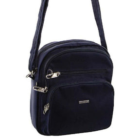 Pierre Cardin RFID Anti-Theft Nylon Crossbody Shoulder Bag - Navy (Slash Proof Travel)