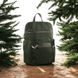 Pierre Cardin RFID Anti-Theft Nylon Travel Backpack Bag - Olive (Slash Proof)