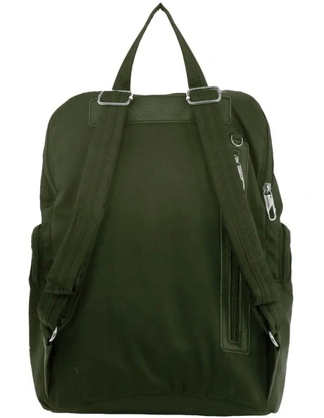 Pierre Cardin RFID Anti-Theft Nylon Travel Backpack Bag - Olive (Slash Proof)
