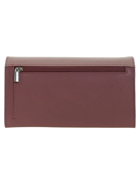 Pierre Cardin Italian Genuine Leather Ladies Wallet - Cherry