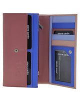 Pierre Cardin Italian Genuine Leather Ladies Wallet - Cherry