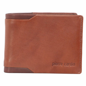 Pierre Cardin Mens Leather Slimline Bi-Fold RFID Wallet - Cognac