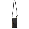 Pierre Cardin Ladies Leather Cross Body Bag/Wallet Bag/Clutch Wallet Large Flap - Black