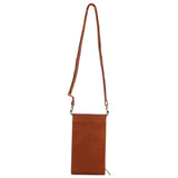 Pierre Cardin Ladies Leather Cross Body Bag/Wallet Bag/Clutch Wallet Large Flap - Cognac