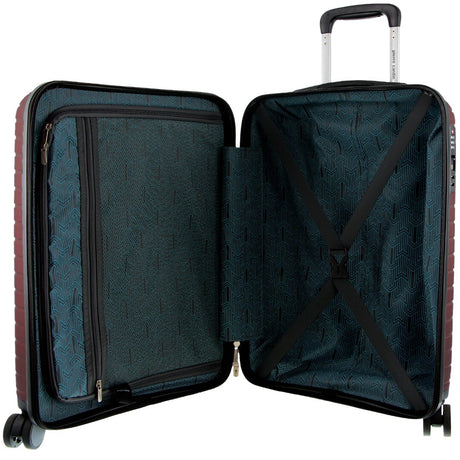 Pierre Cardin 3pc Hardshell Superlight Luggage Set 20/24/28" - Burgundy/White (Travel Suitcases)