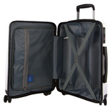 Pierre Cardin 3pc Hardshell Superlight Luggage Set 20/24/28" - Burgundy/White (Travel Suitcases)