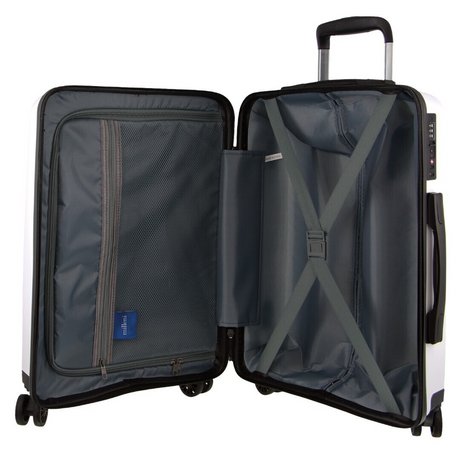 Pierre Cardin 3pc Hardshell Superlight Luggage Set 20/24/28" - Burgundy/White (Travel Suitcases)