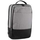 Pierre Cardin Mens Travel & Business Backpack - Grey/Black (Harvard)